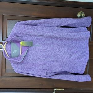 Purple zip front pullover XL, NWT